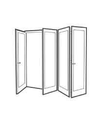 Puerta Plegable para hogar y oficina