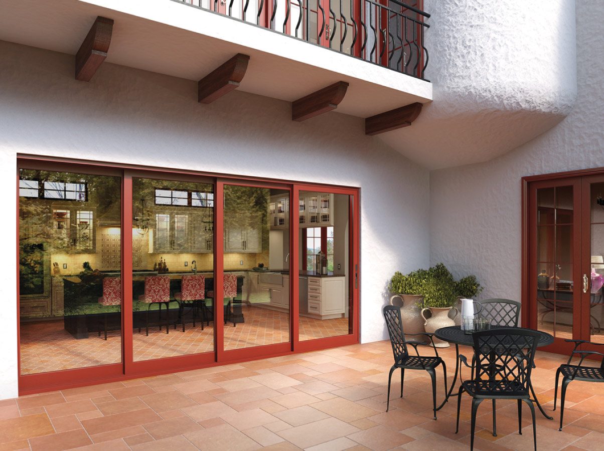 Puertas apilables hogar con vista al interior