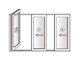 puertas paneles independientes ilustración