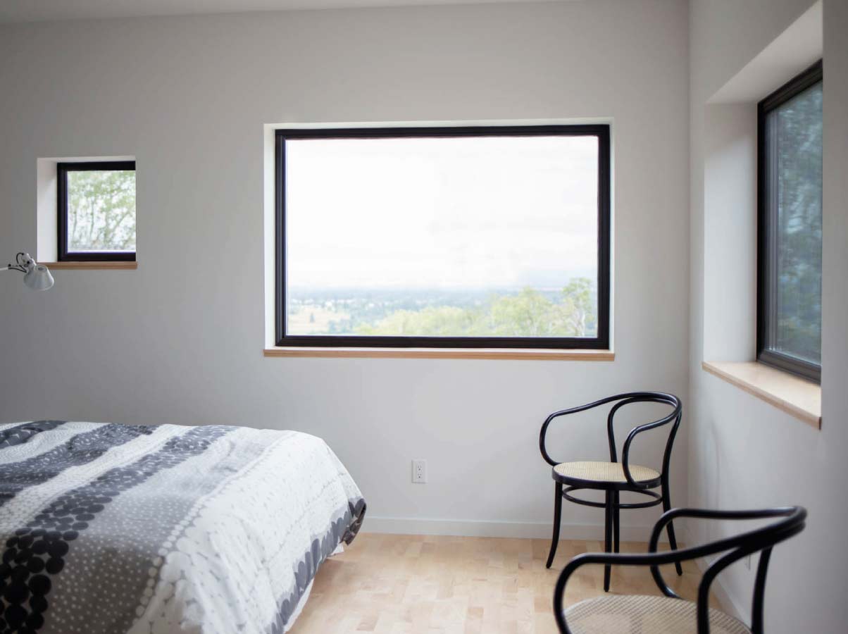 Ventana fija minimalista habitación