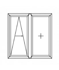 Ilustración de puerta oscilo paralela para hogar u oficna